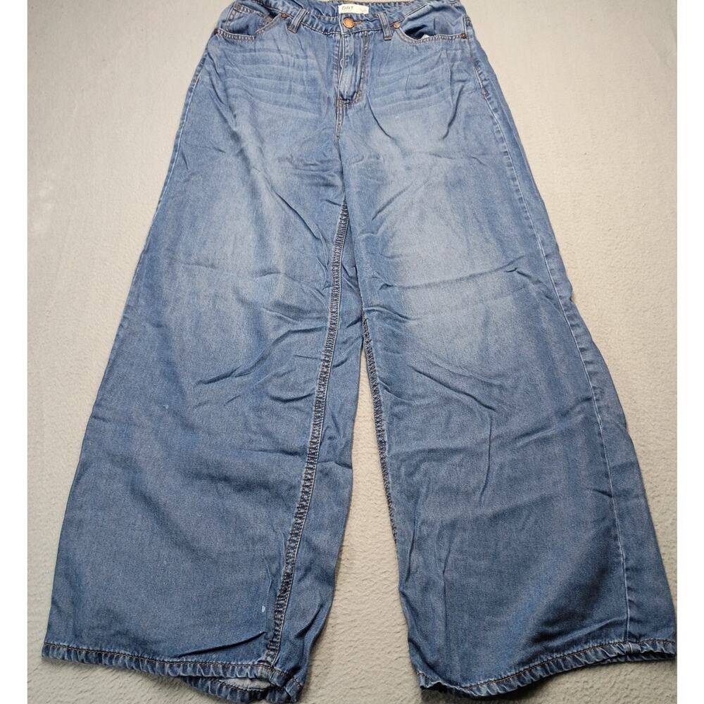 OAT New York Wide Leg Jeans Womens 27x28 Y2K Baggy Skater Light Wash boho pants